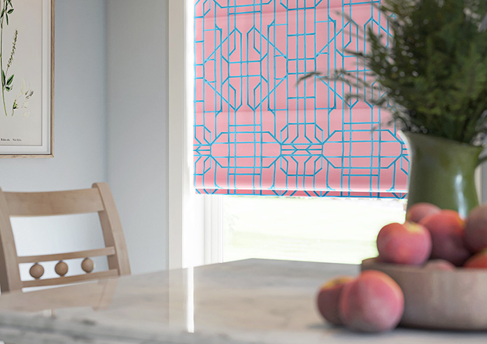 Bamboo Candy, Blue Pink - Twist&Fit Roman Blind - Image 5